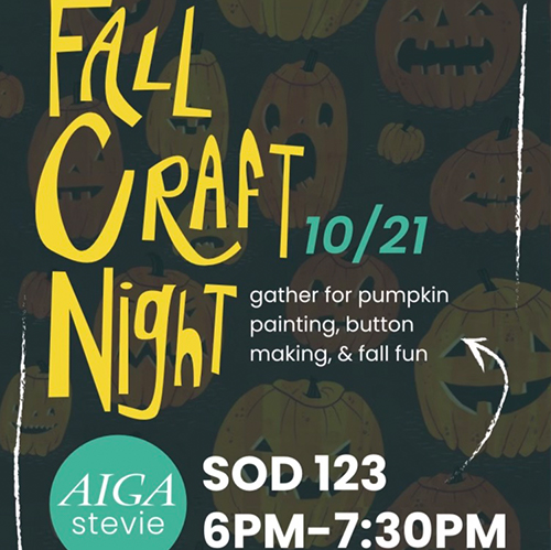 fall craft night poster